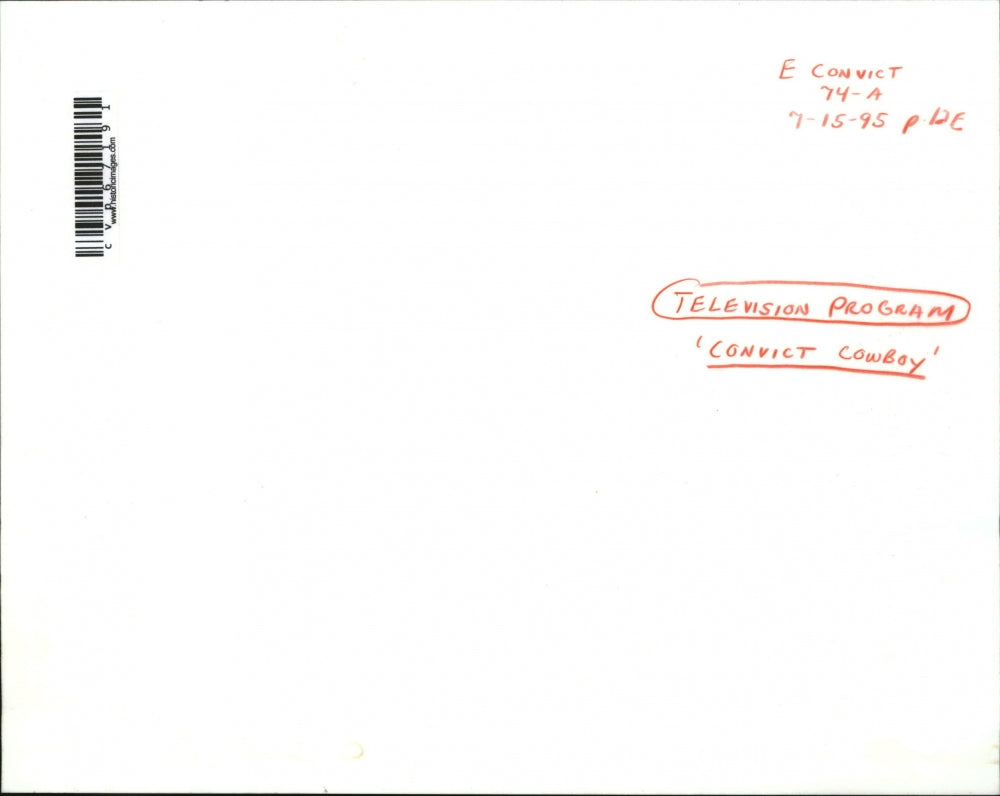 1995 Press Photo TV Program Convict Cowboy - cvp67191