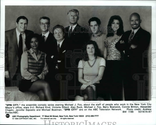 1998 Press Photo Jennifer Esposito & Michael Boatman in Spin City - cvp67633- Historic Images