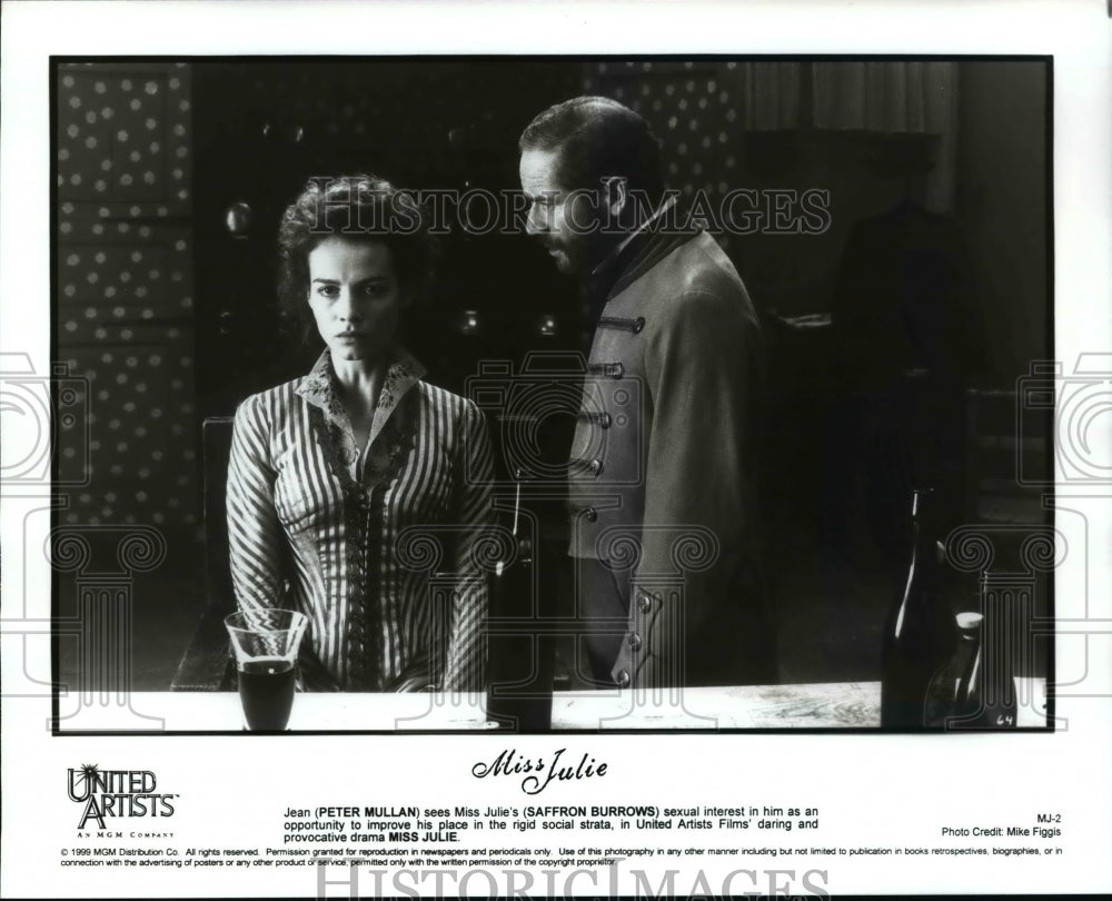 1999 Press Photo Peter Mullan & Saffron Burrows in Miss Julie - cvp67727- Historic Images