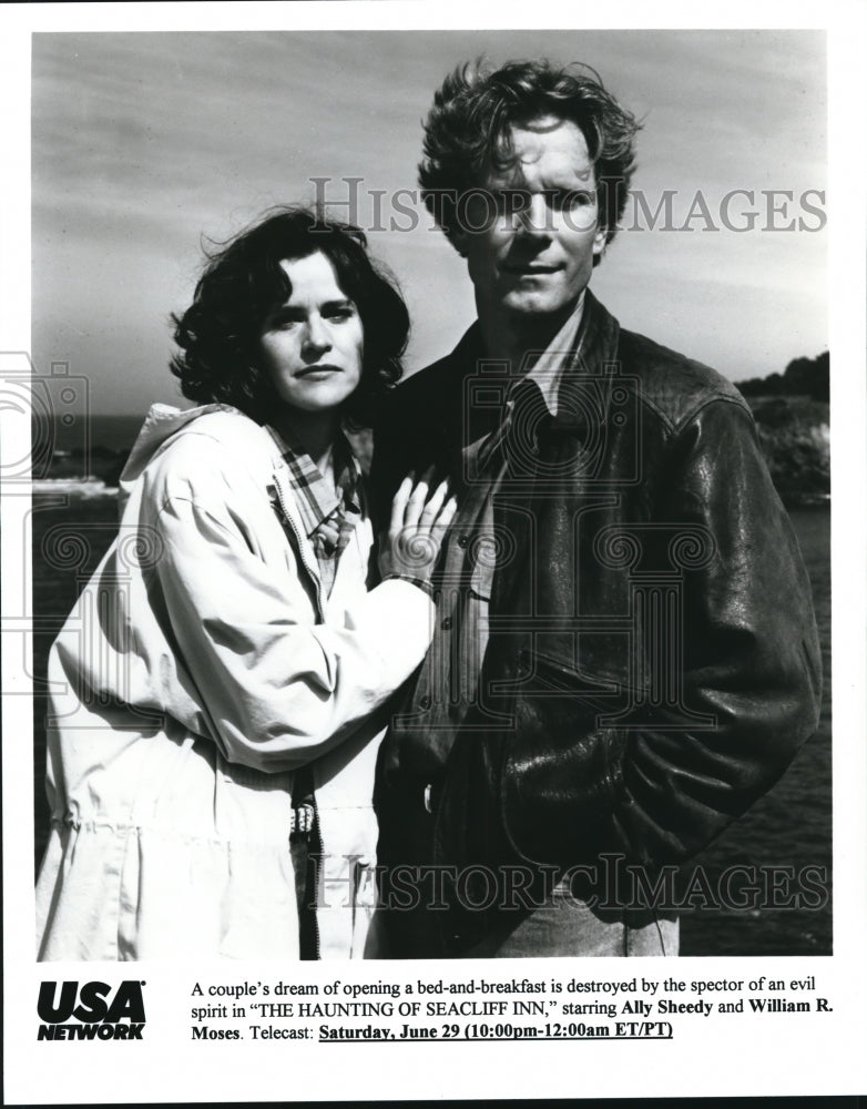 1994 Press Photo Ally Sheedy and William Moses in The Haunting of Seacliff Inn- Historic Images