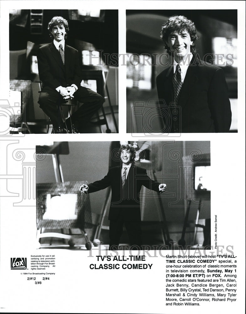 Load image into Gallery viewer, 1994 Press Photo Martin Short, Host TV's All Time Classic Comedy - cvp67983
