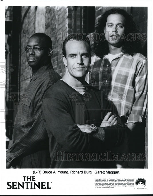 1997 Press Photo Bruce Young Richard Burgi and Garett Maggart in The Sentinel- Historic Images