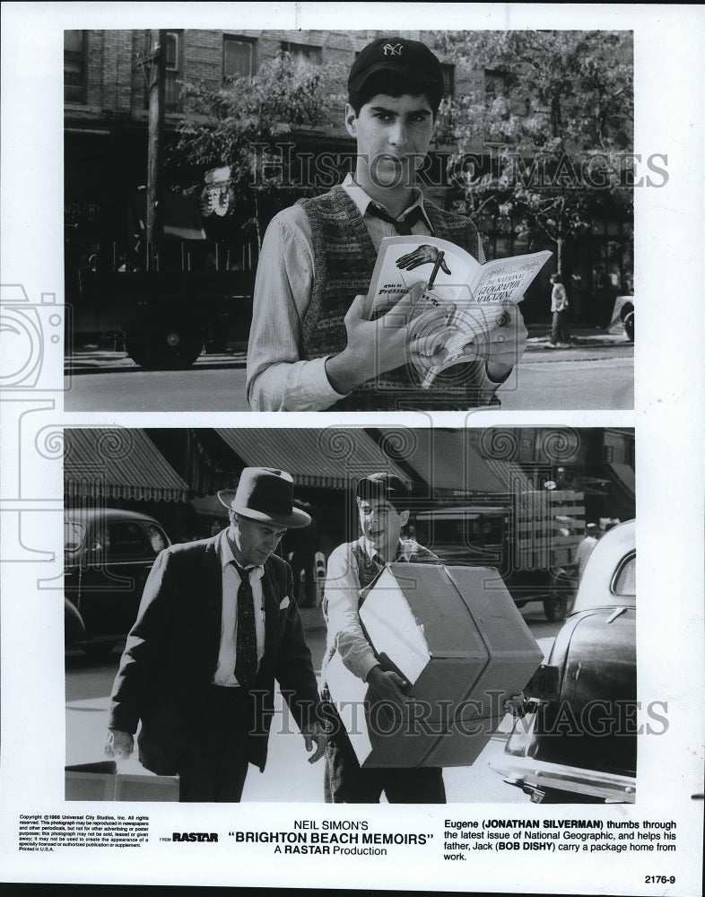 1987 Press Photo Jonathan Silverman and Bob Dishy in Brighton Beach Memoirs- Historic Images