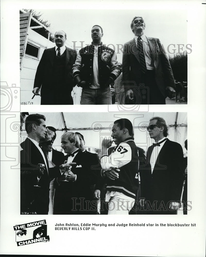 1989 Press Photo Eddie Murphy John Ashton Judge Reinhold in Beverly Hills Cop II- Historic Images