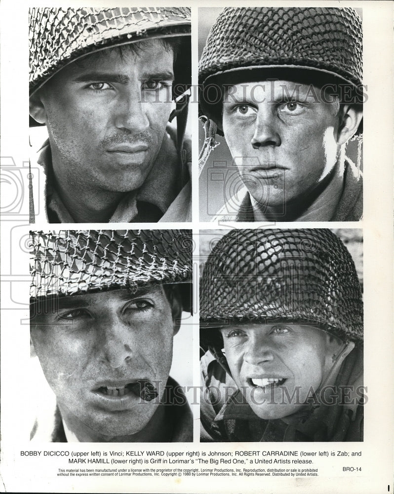 1980 Press Photo The Big Red One Kelly Ward Robert Carradine Mark Hamill- Historic Images
