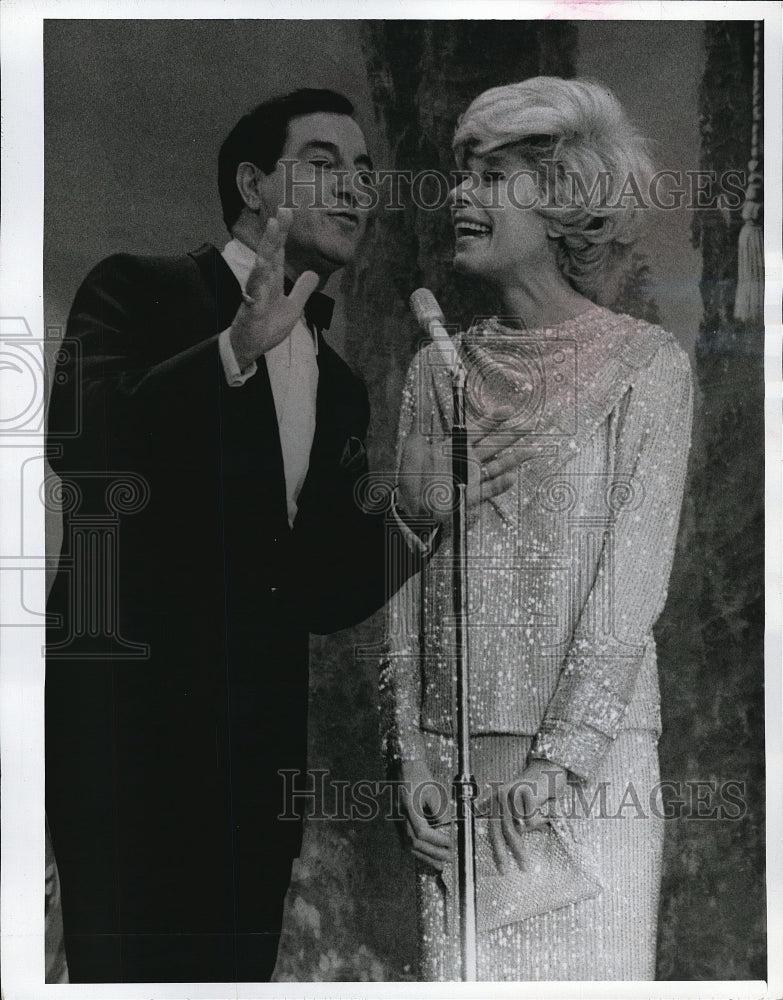 Press Photo Danny Thomas and Carol Channing on The Wonderful World of Burlesque- Historic Images