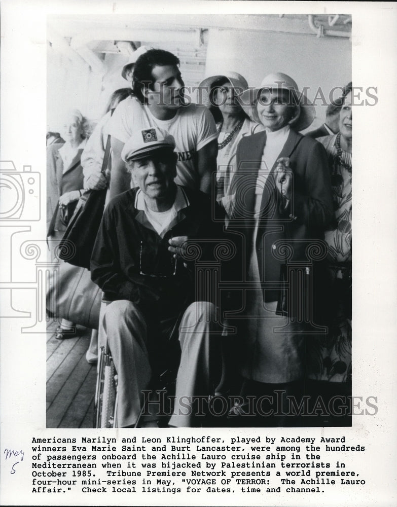 Press Photo Eva Marie Saint and Burt Lancaster star in Voyage of Terror- Historic Images