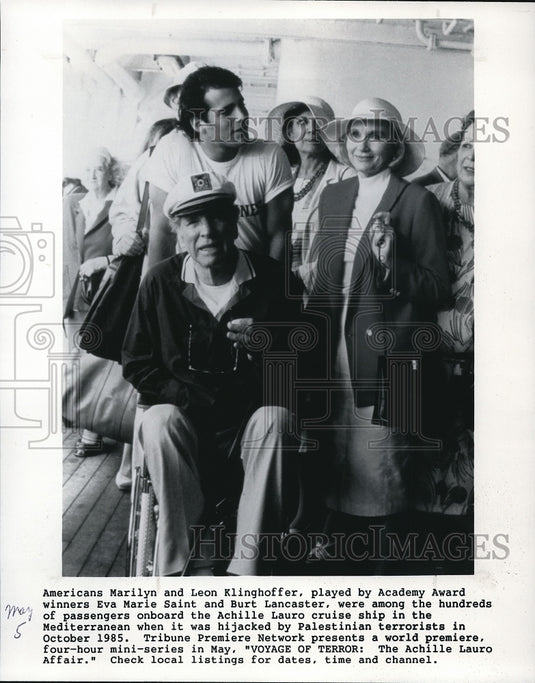 Press Photo Eva Marie Saint and Burt Lancaster star in Voyage of Terror- Historic Images