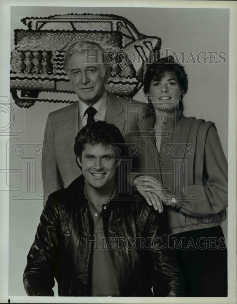 1986 Press Photo David Hasselhoff & Cast of Knight Rider - cvp69466