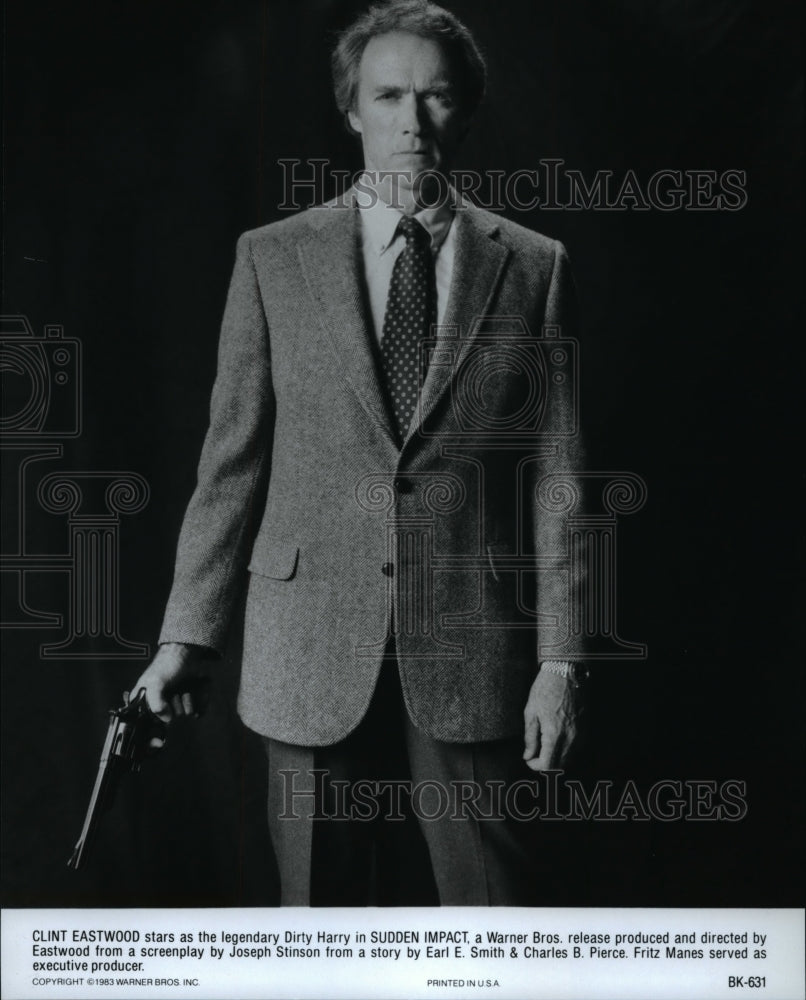 1984 Press Photo Clint Eastwood stars as Dirty Harry in Sudden Impact- Historic Images