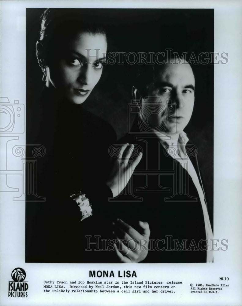 1986 Press Photo Cathy Tyson &amp; Bob Hoskins in Mona Lisa - cvp69802- Historic Images