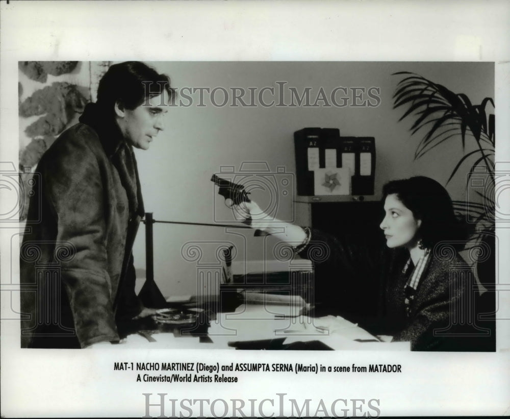 1989 Press Photo Nacho Martinez Assumpta Serna in Matador - cvp70055- Historic Images