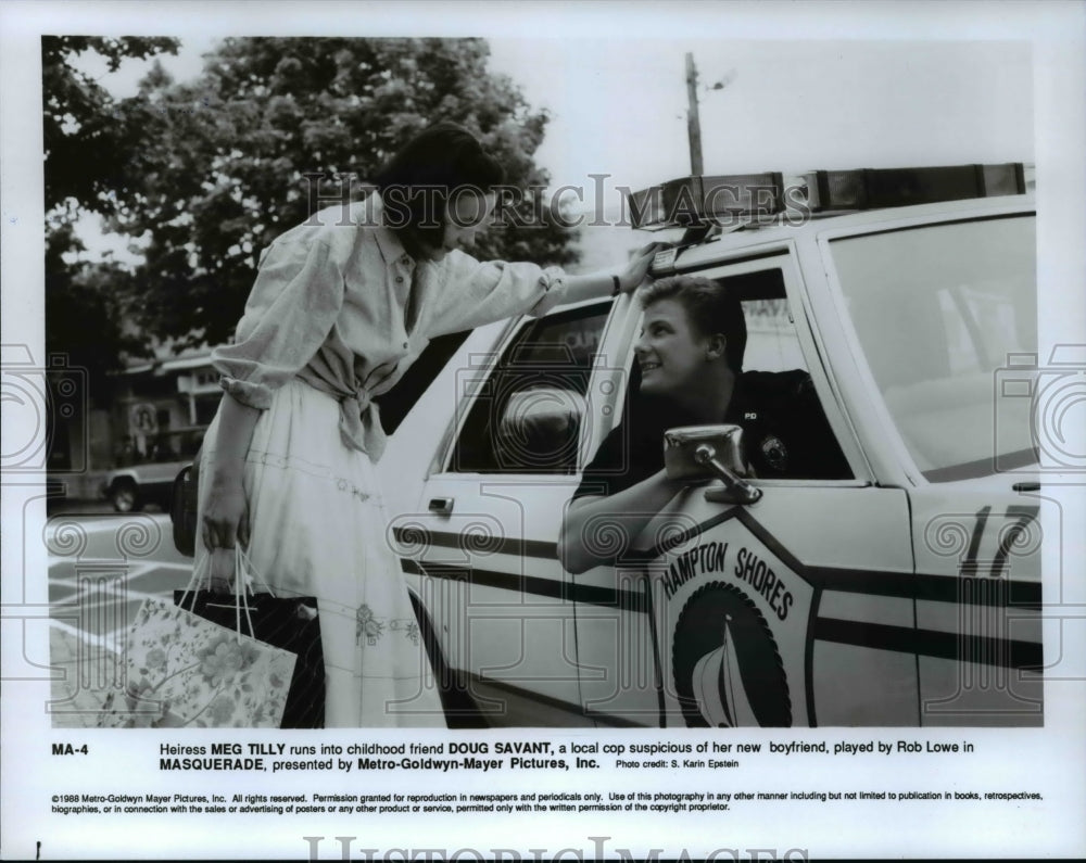 1988 Press Photo Meg Tilly Rob Lowe in Masquerade - cvp70095- Historic Images