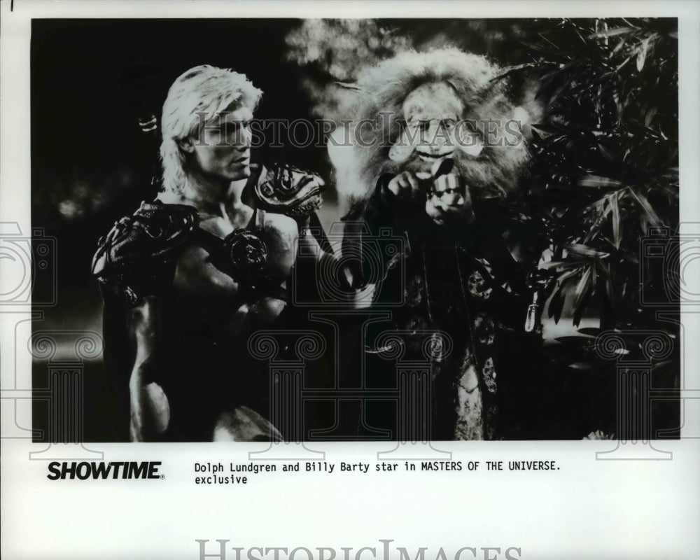 1988 Press Photo Dolph Lundgren Billy Barty in Masters of the Universe- Historic Images