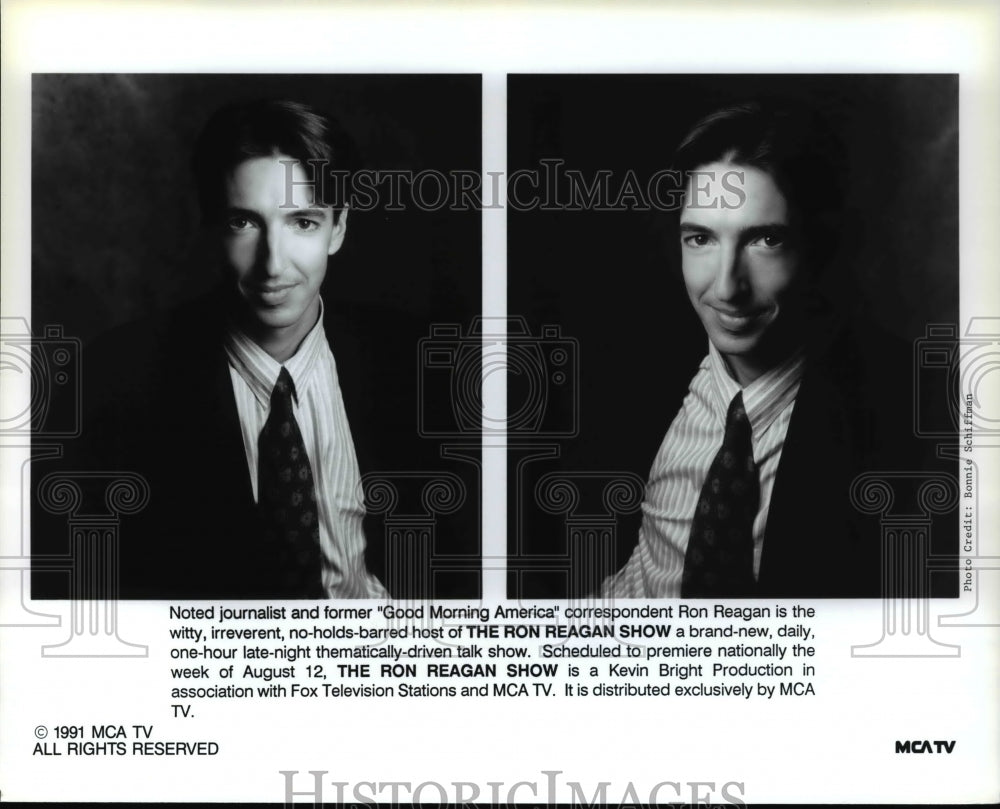 1991 Press Photo Ron Reagan host of The Ron Reagan Show - cvp70118- Historic Images