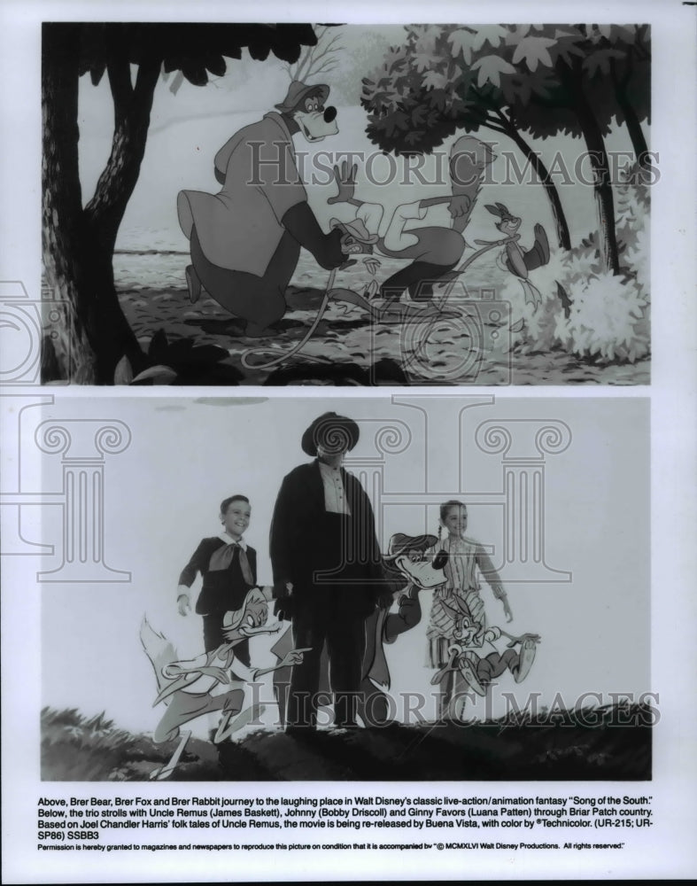 1987 Press Photo James Baskett Bobby Driscoll in Song of the South - cvp70296- Historic Images