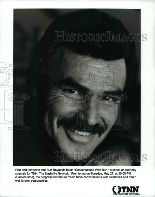 Press Photo Burt Reynolds host Conversations With Burt - cvp70364- Historic Images