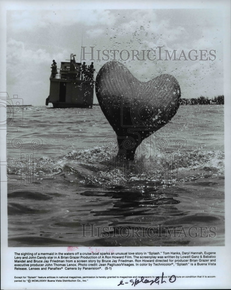 1984 Press Photo Buena Vista presents Splash with Tom Hanks - cvp70385- Historic Images