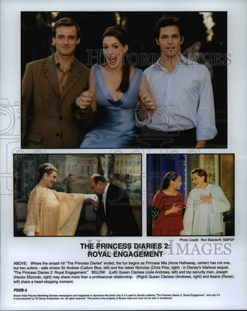 Press Photo The Princess Diaries 2 Royal Engagement Anne Hathaway - cvp70448- Historic Images