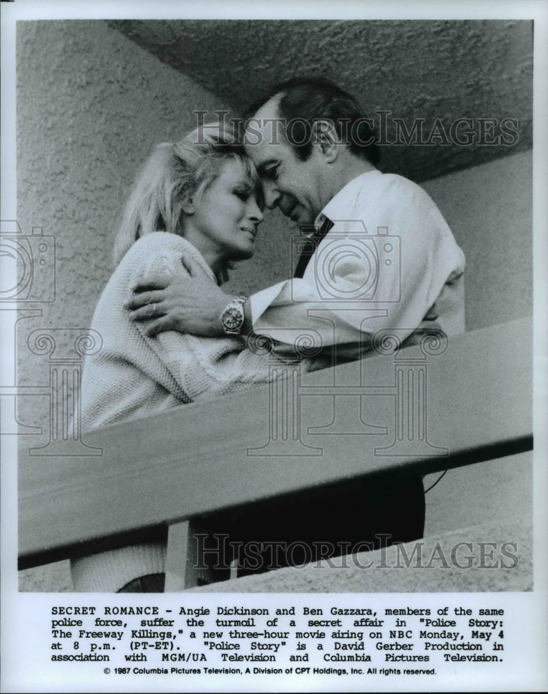 1987 Press Photo Angie Dickinson and Ben Gazzara star in Police Story- Historic Images
