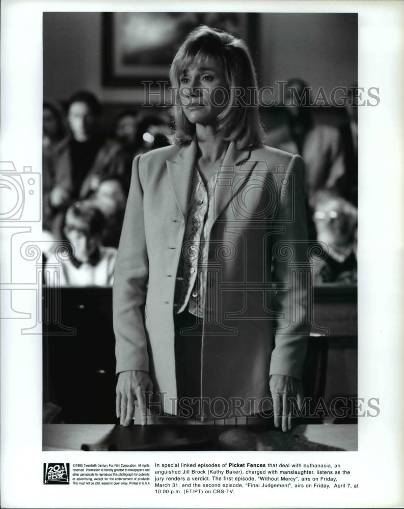 1995 Press Photo Kathy Baker stars as Jill Brock in Picket Fences- Historic Images