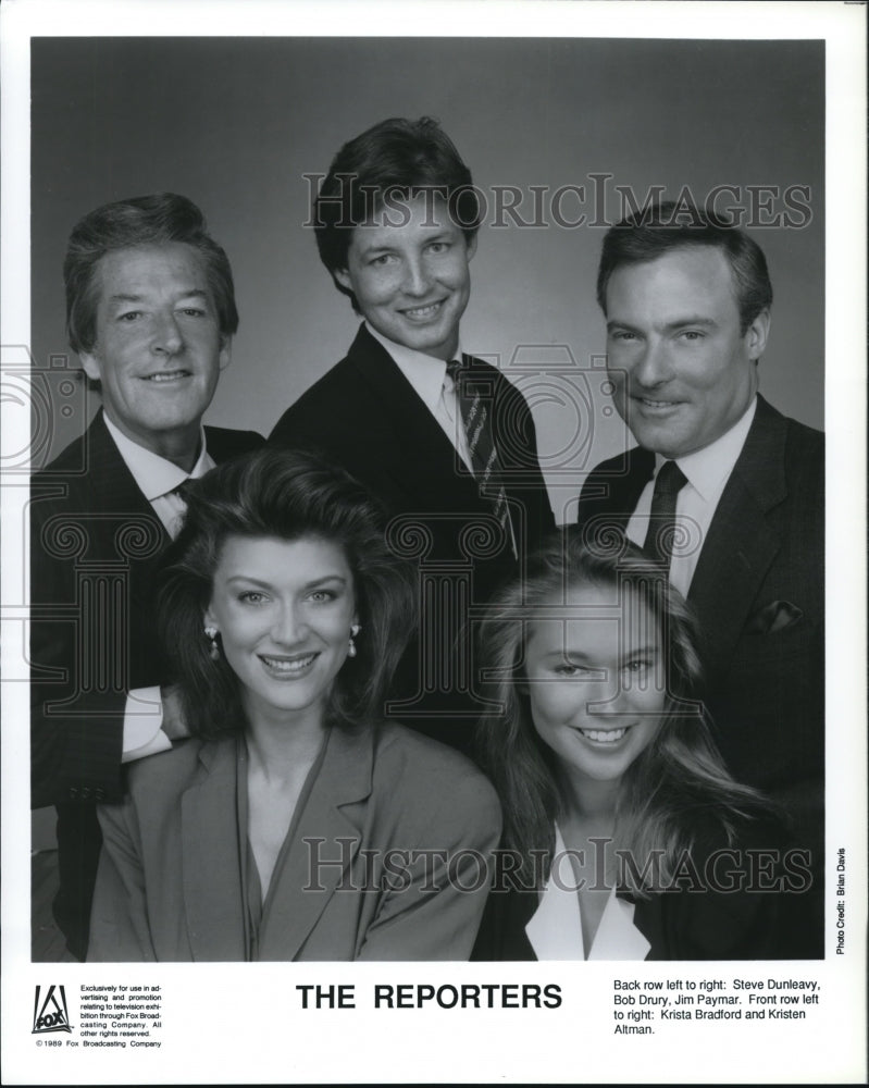 1989 Press Photo The Reporters Steve Dunleavy Bob Dury Jim Paymar - cvp72113- Historic Images