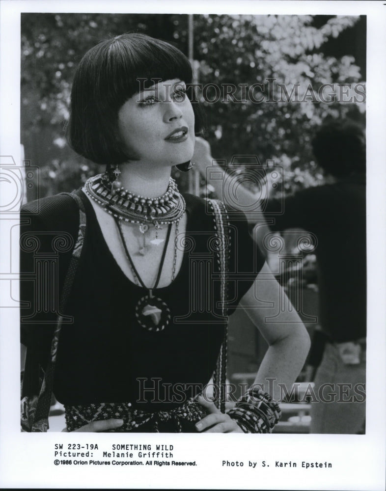1986 Press Photo Melanie Griffith in Something Wild - cvp72240- Historic Images