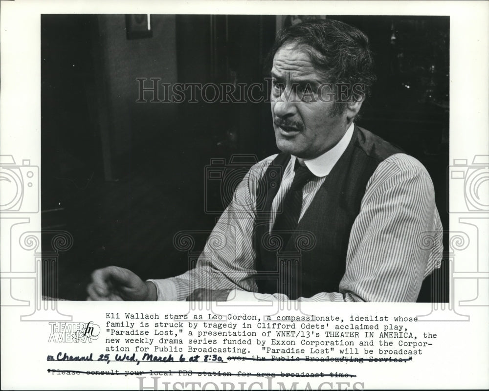 Press Photo Eli Wallach in Paradise Lost- Historic Images