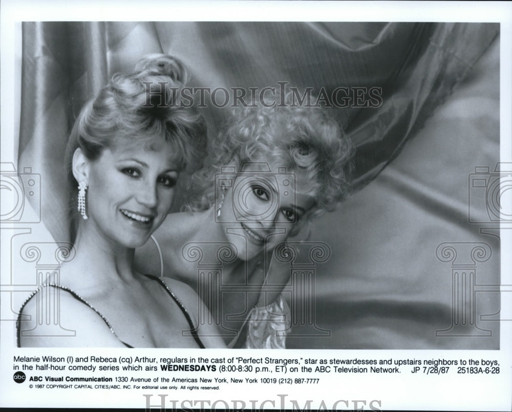 1987 Press Photo Melanie Wilson &amp; Rebeca Arthur in Perfect Strangers - cvp72468- Historic Images