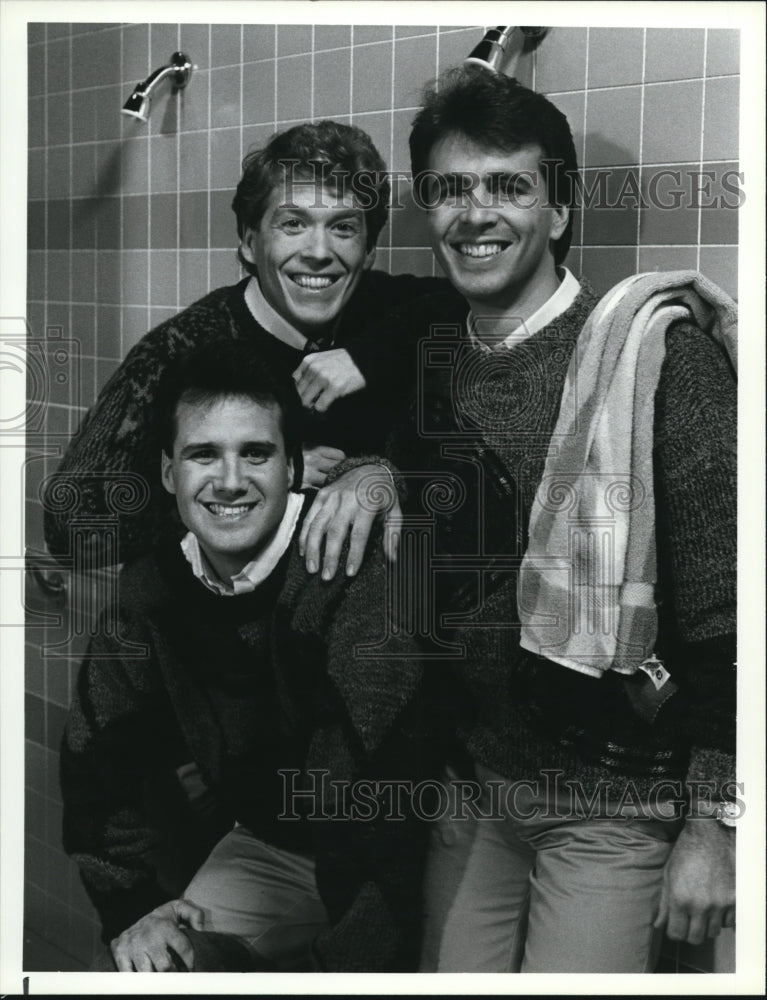 1987 Press Photo Robert Reames Larry Wray and Mchael Lesco in Roomies- Historic Images