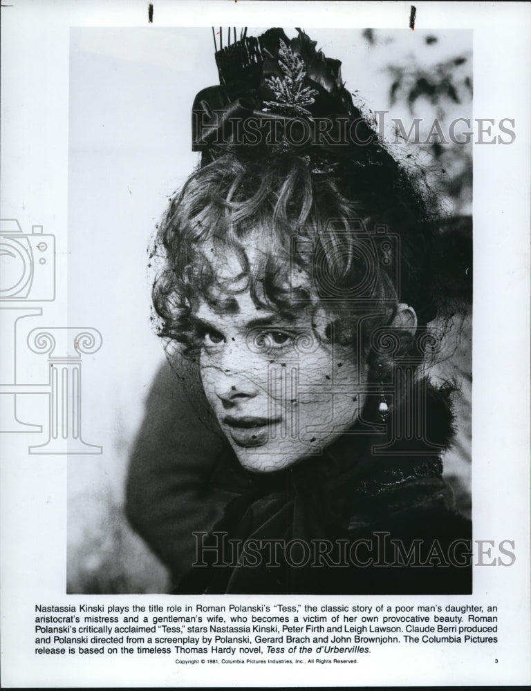 1981 Press Photo Nastassis Kinski Tess Of The D'Urbervilles - cvp73377- Historic Images
