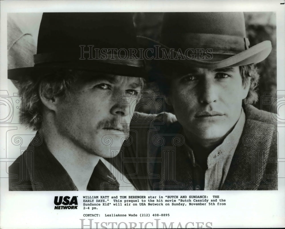 1989 Press Photo William Katt &amp; Tom Berenger in Butch &amp; Sundance - cvp75160- Historic Images