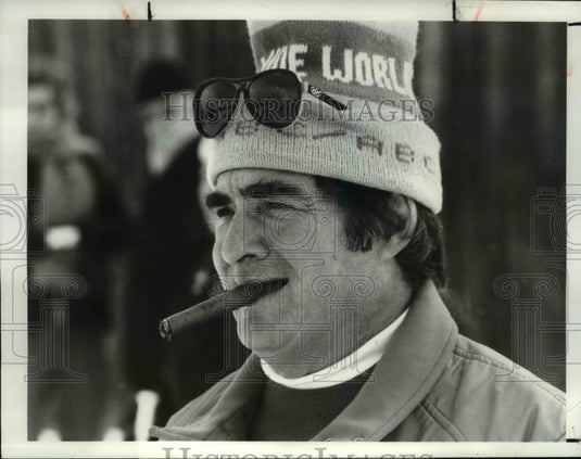 1981 Press Photo Pierre Salinger at the Montreal Olympic Games - cvp75222- Historic Images