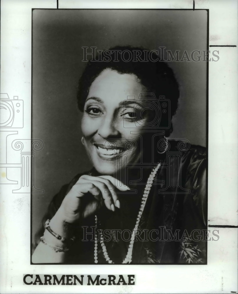 1988 Press Photo Singer Carmen McRae - cvp75640- Historic Images