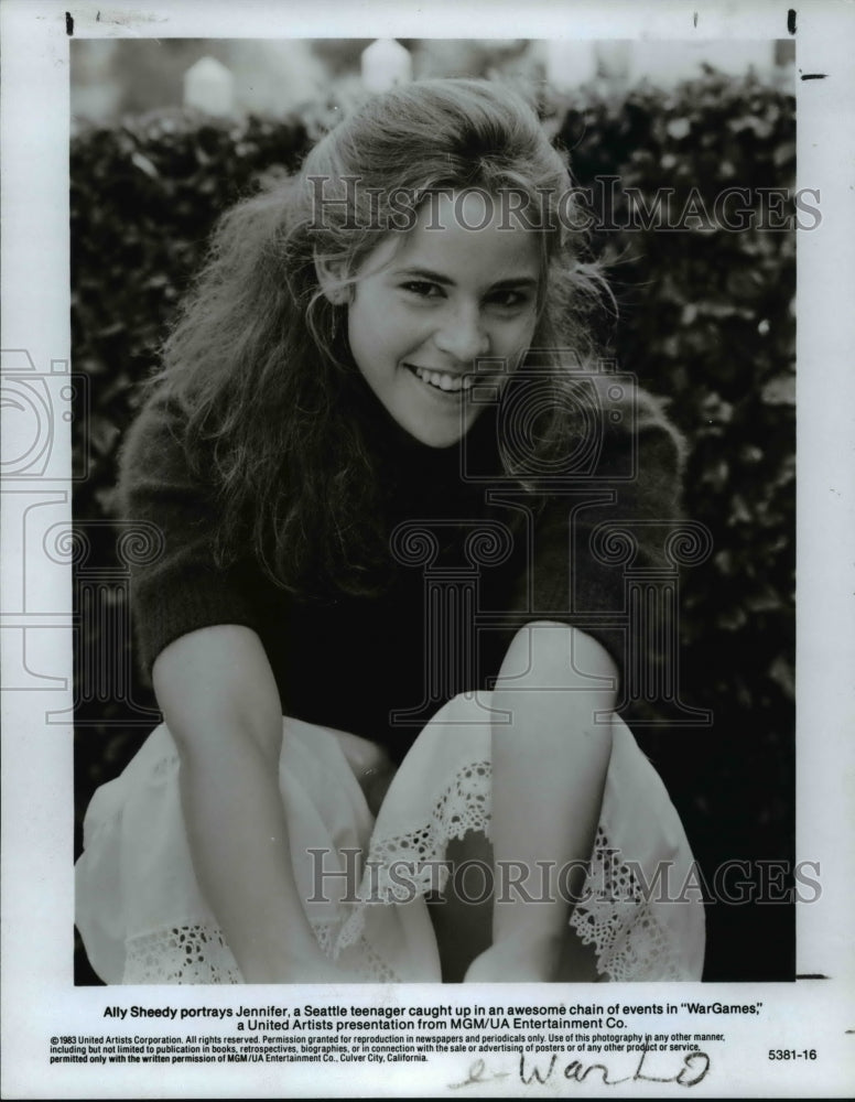 1983 Press Photo Ally Sheedy in War Games - cvp75922- Historic Images