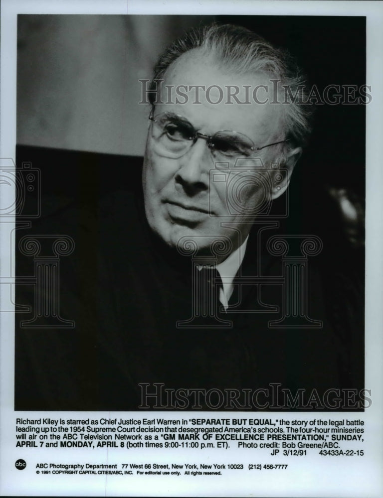 Press Photo ABC presents Richard Kiley in Separate But Equal - cvp76273- Historic Images