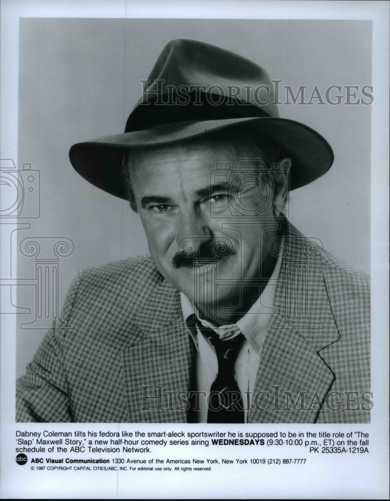 1987 Press Photo Dabney Coleman in The Slap Maxwell Story - cvp76281- Historic Images