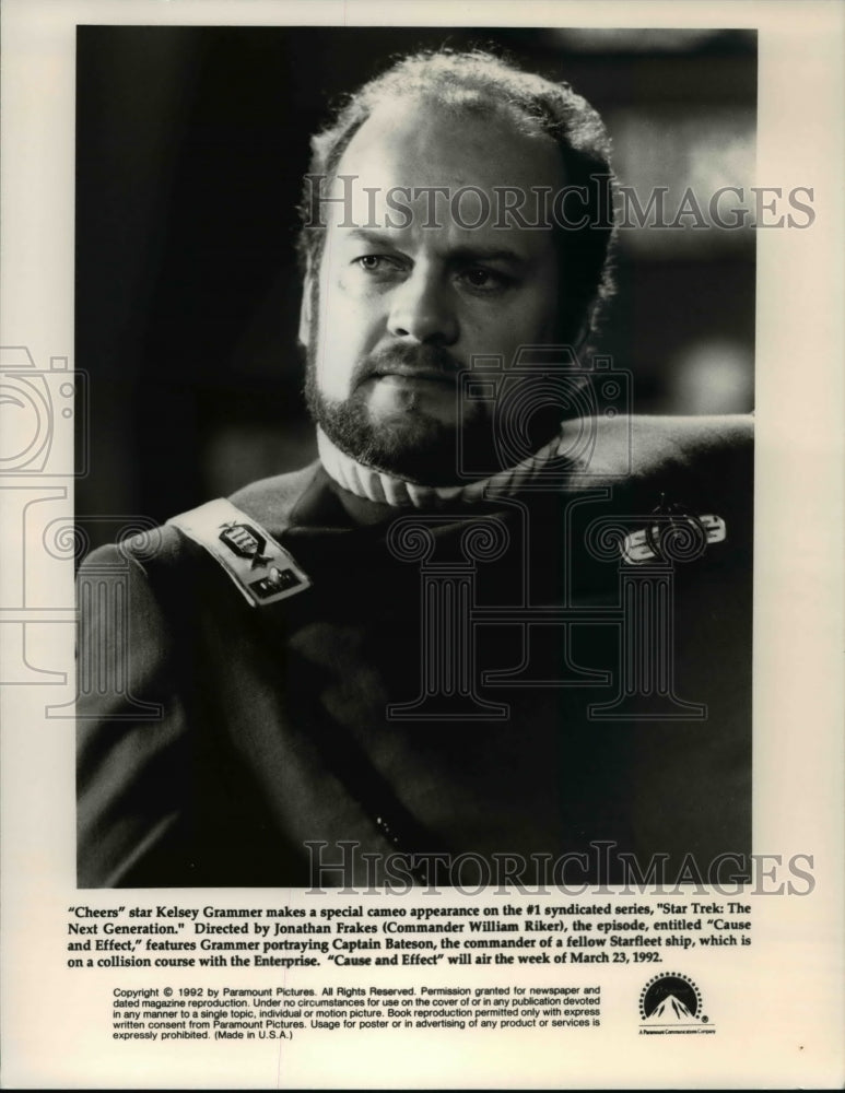 Press Photo Kelsey Grammer in Paramount&#39;s Star Trek: The Next Generation- Historic Images