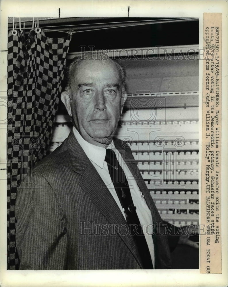 1983 Press Photo Mayor William Donald Schaefer- Historic Images