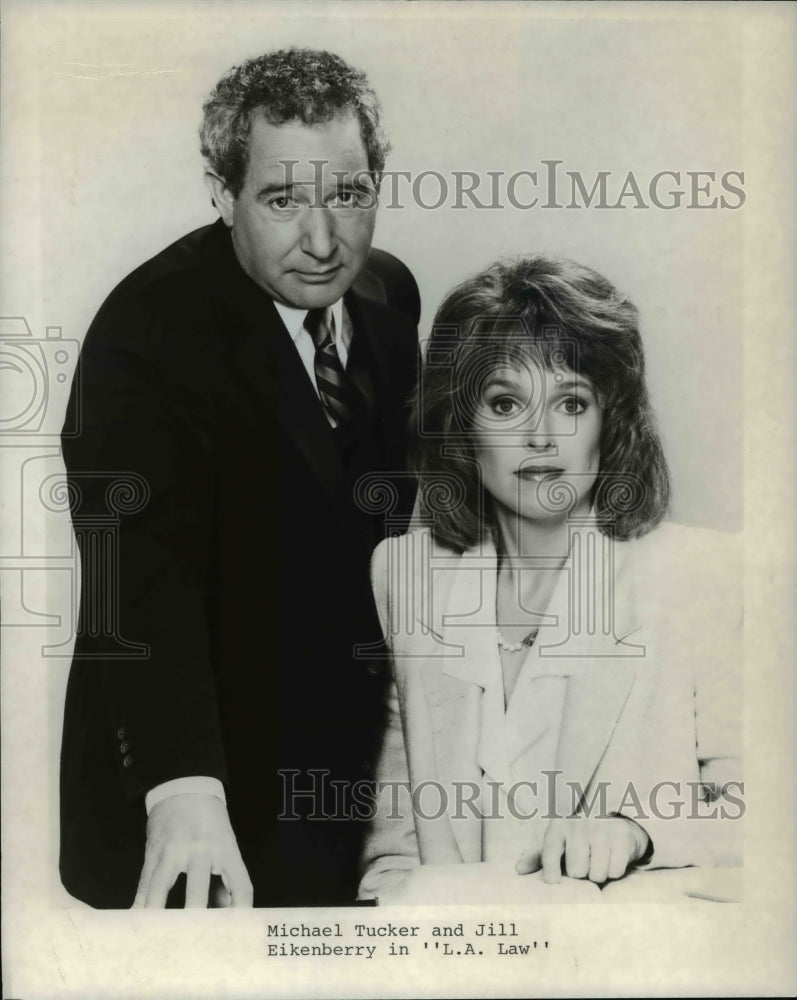 1989 Press Photo Michael Tucker &amp; Jill Eikenberry in LA Law - cvp76351- Historic Images