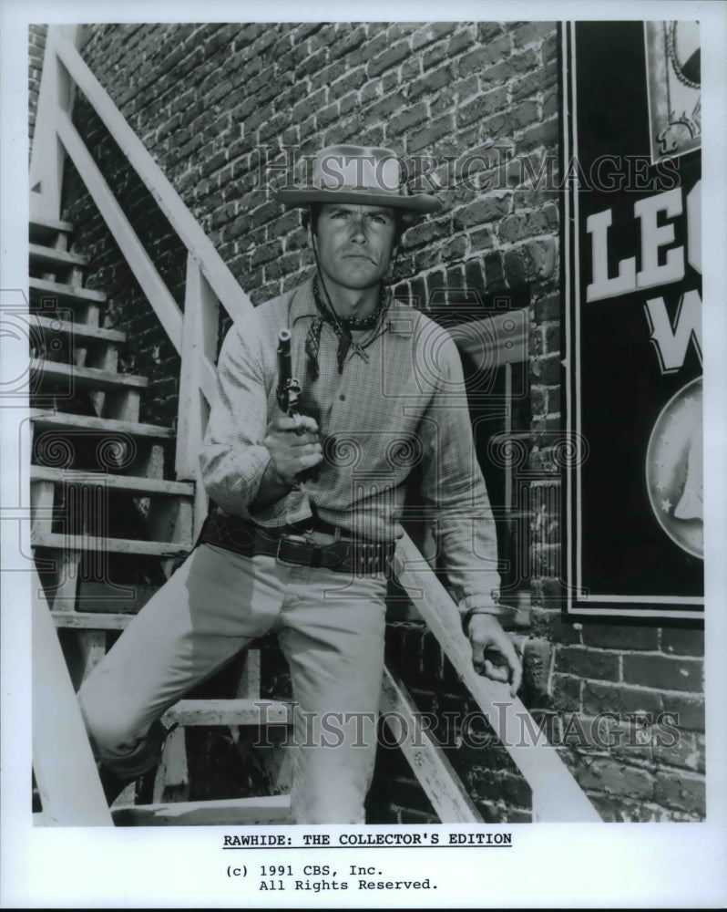 1991 Press Photo Clint Eastwood in Rawhide - cvp76752- Historic Images