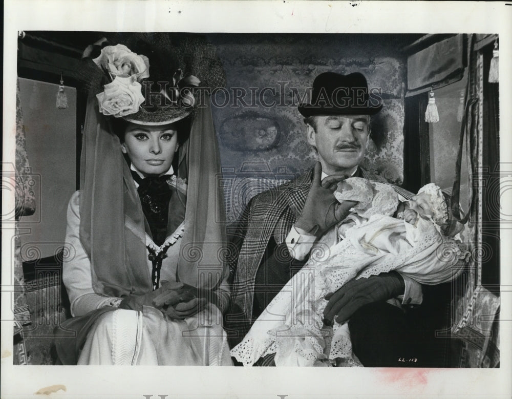 1966 Press Photo Sophia Loren & David Niven in Lady L - cvp78330- Historic Images