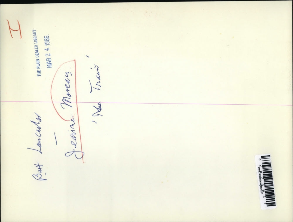 1966 Press Photo Burt Lancaster and Jeanne Moreau in The Train - cvp78917