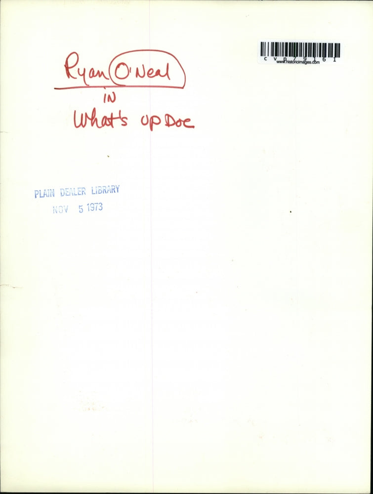 1973 Press Photo Ryan O'Neal in What's Up Doc? - cvp79161