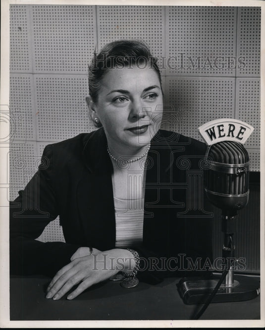 1953 Press Photo Maggie Wulff News Caster WERE - cvp81115- Historic Images