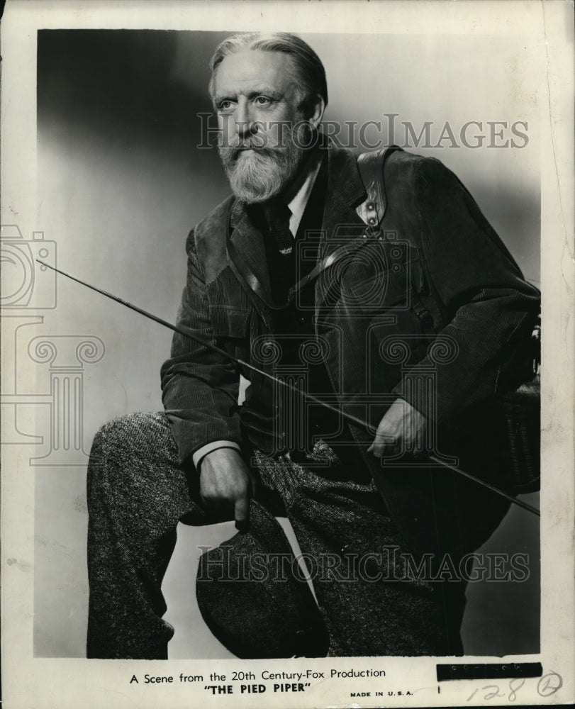 1942 Press Photo Monty Woolley, Actor In The Pied Piper - cvp81126