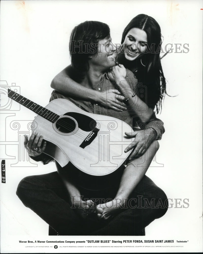 1977 Press Photo Peter Fonda and Susan St. James in Outlaw Blues. - cvp81359- Historic Images
