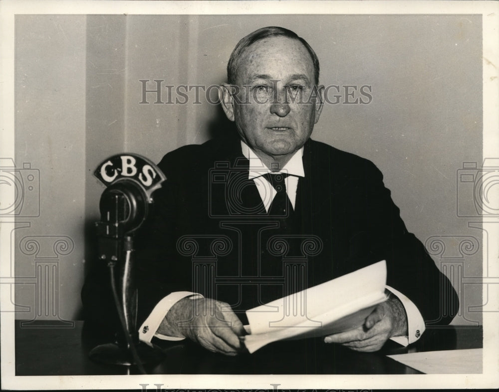 1936 Press Photo U.S. Senator Joseph Robinson answers Happy Warrrior&#39;s on air.- Historic Images