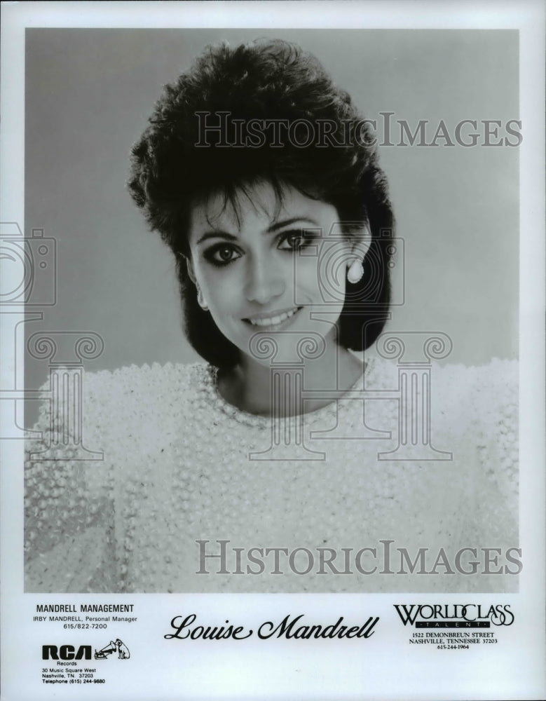 1987 Press Photo Louise Mandrell Music Artist - cvp82342- Historic Images