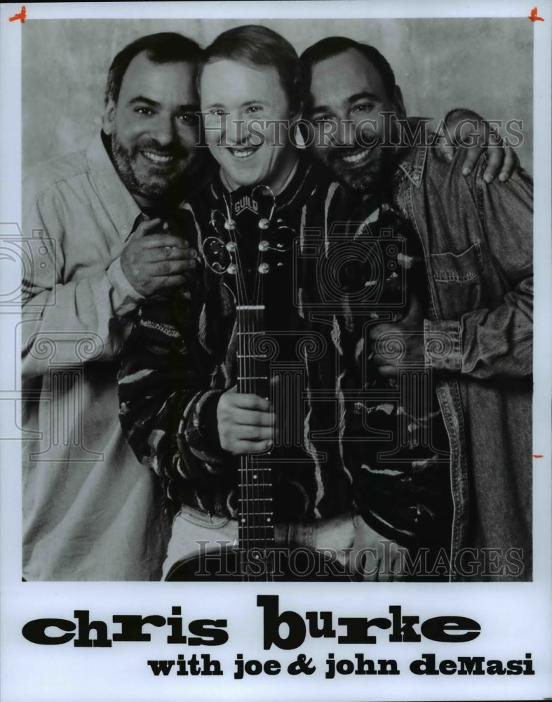 1997 Press Photo Chris Burke with Joe and John DeMasi in My Fatal Valentine.- Historic Images